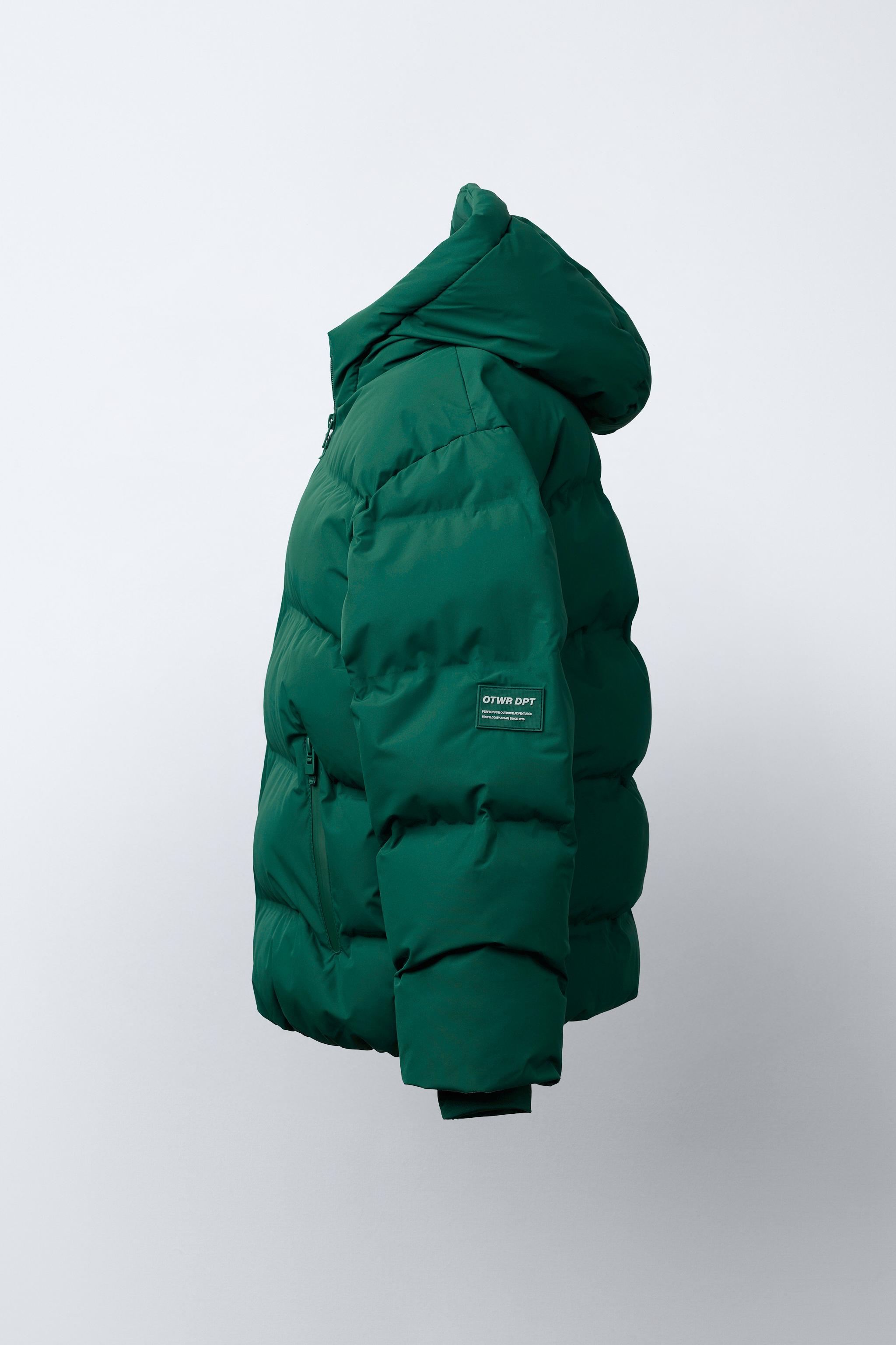 WATER REPELLENT LABEL PUFFER COAT